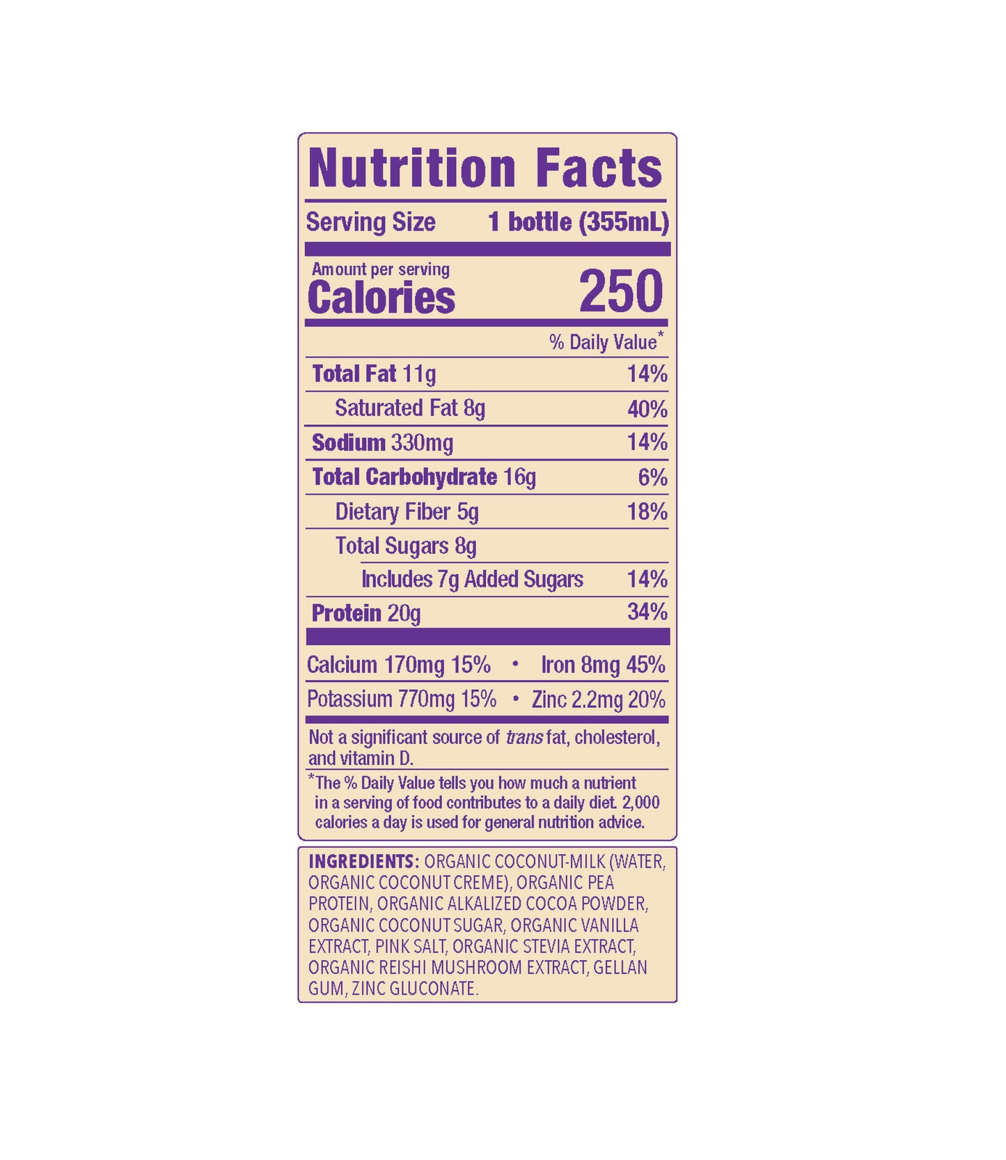 20g Dark Chocolate Protein Shake