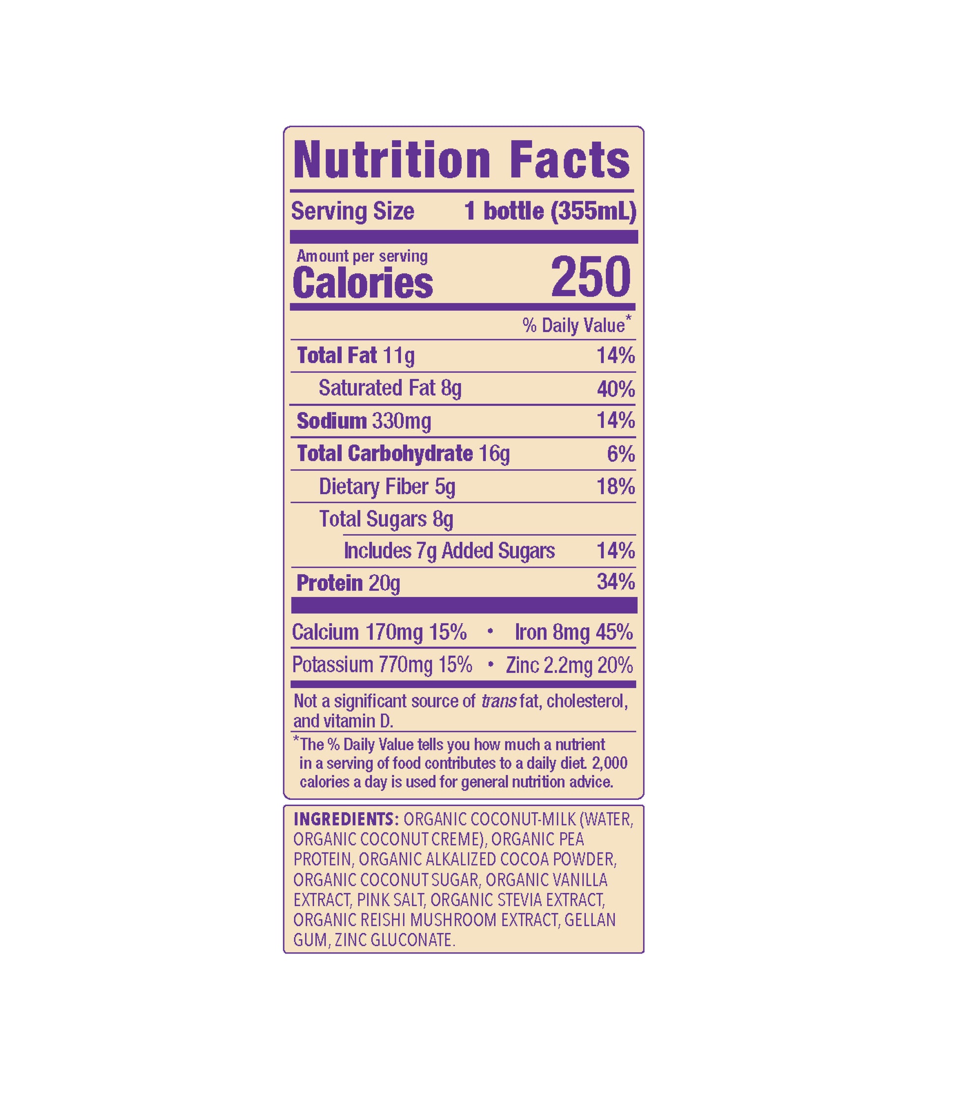 20g Dark Chocolate Protein Shake