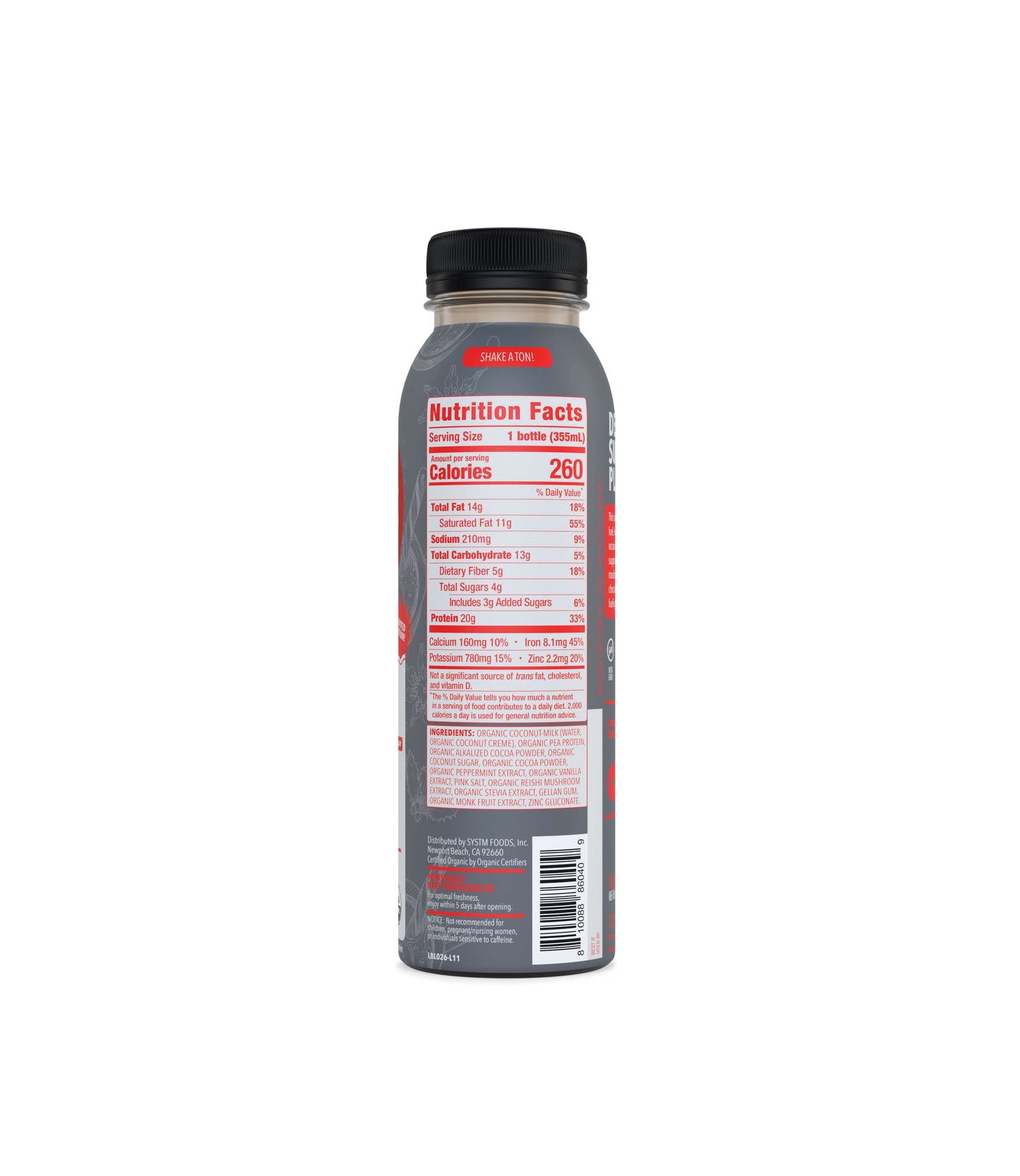 20g Peppermint Dark Chocolate Protein Shake
