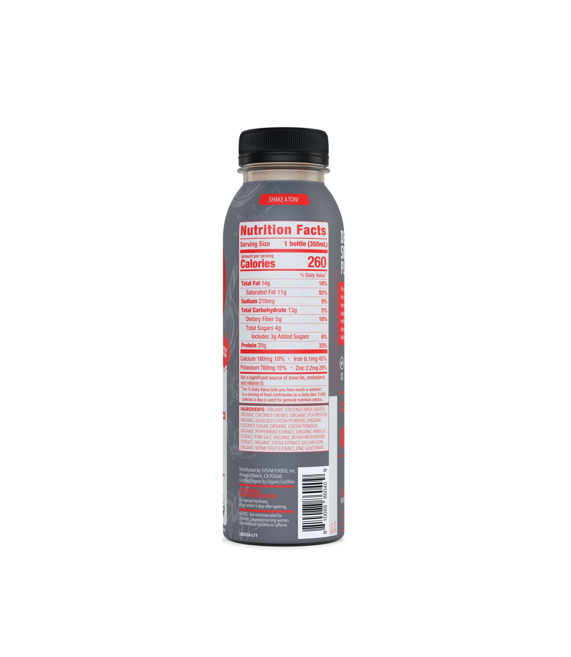 20g Peppermint Dark Chocolate Protein Shake