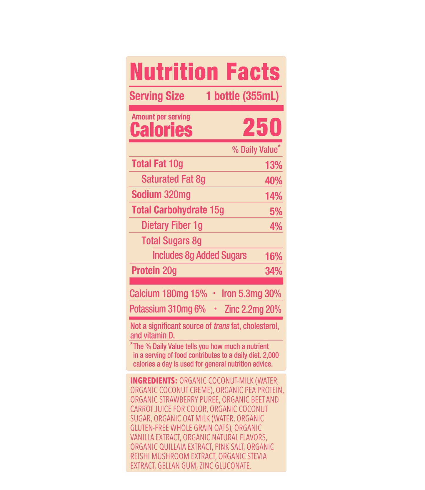 20g Strawberries & Creme Protein Shake